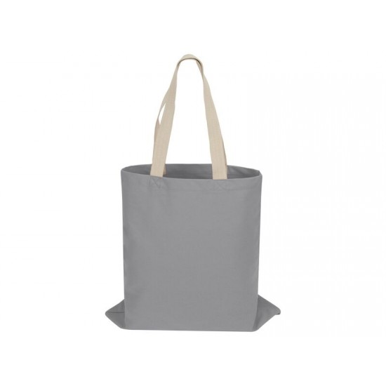Сумка для шопинга Steady из хлопка с парусиновыми ручками, 260 г/м2, серый