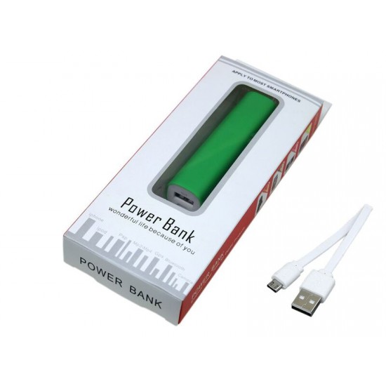 PB030 Универсальное зарядное устройство power bank  прямоугольной формы. 2200MAH. Зеленый