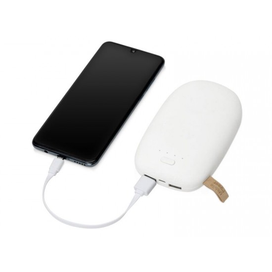 Универсальное зарядное устройство power bank в форме камня. 10400MAH. white