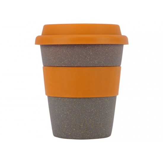 Стакан с силиконовой крышкой Café, оранжевый