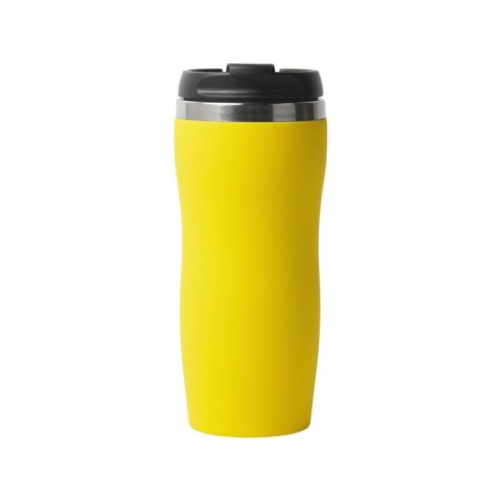 Термокружка Double wall mug C1, soft touch, 350 мл, желтый