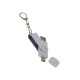 USB-флешка на 32 Гб 2 в 1 поворотный механизм, c дополнительным разъемом Type-C с одноцветным металлическим клипом, белый