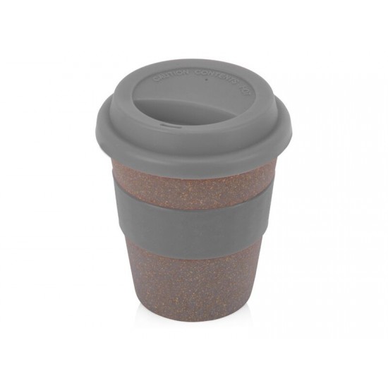 Стакан с силиконовой крышкой Café, серый