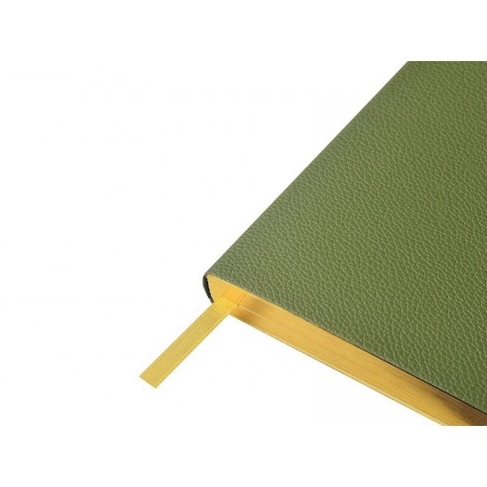Ежедневник недатированный А5 Verde с нашивкой, зеленый