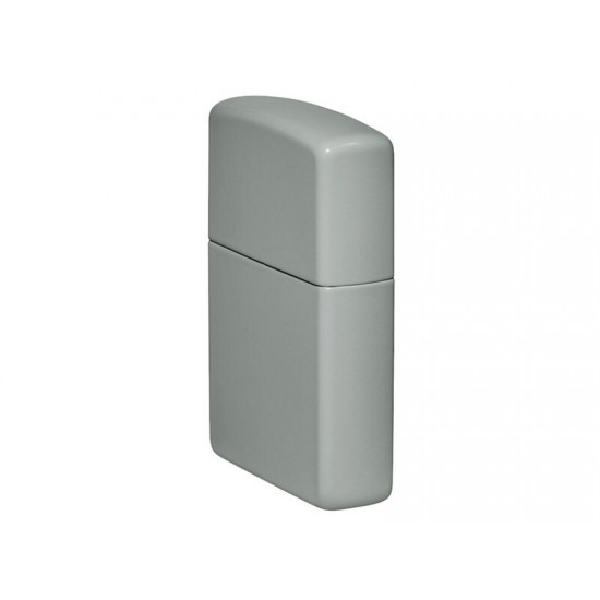 Зажигалка ZIPPO Classic с покрытием Flat Grey, латунь/сталь, серая, глянцевая, 38x13x57 мм