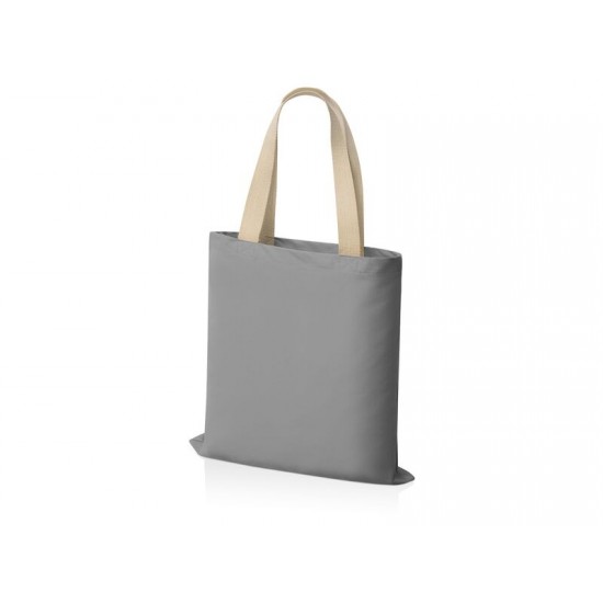 Сумка для шопинга Steady из хлопка с парусиновыми ручками, 260 г/м2, серый