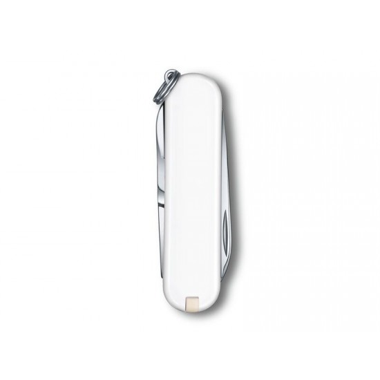 Нож-брелок VICTORINOX Classic SD Colors Falling Snow, 58 мм, 7 функций, белый