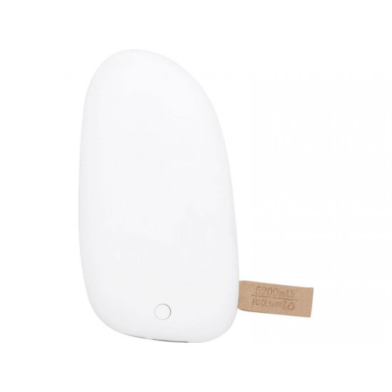 Универсальное зарядное устройство power bank в форме камня. 5200MAH. white