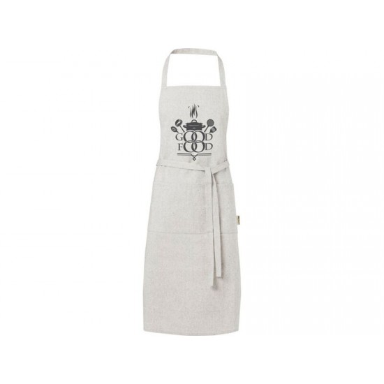 Pheebs 200 g/m² recycled cotton apron, серый яркий