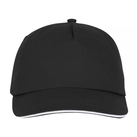 Пятипанельная кепка-сендвич Styx, черный
