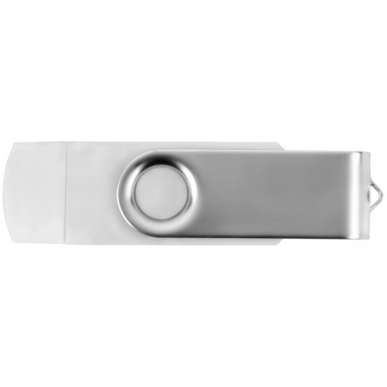 USB/micro USB-флешка 2.0 на 16 Гб Квебек OTG, белый