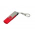 Флешка с  поворотным механизмом, c дополнительным разъемом Micro USB, 64 Гб, красный