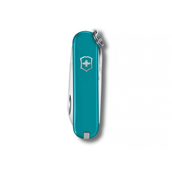 Нож-брелок VICTORINOX Classic SD Colors Mountain Lake, 58 мм, 7 функций, тёмно-бирюзовый