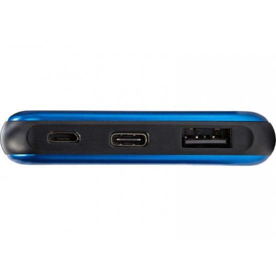 Внешний аккумулятор Forge, Evolt, металл, 10000mah, синий