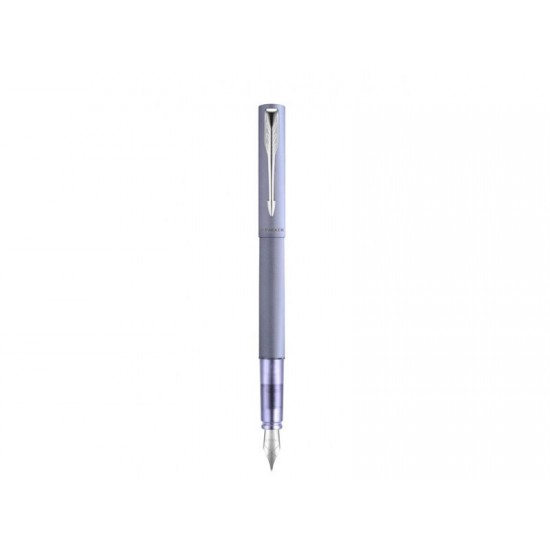 Перьевая ручка Parker Vector XL Silver Blue CT, цвет чернил blue, перо: F/M, в подарочной упаковке.