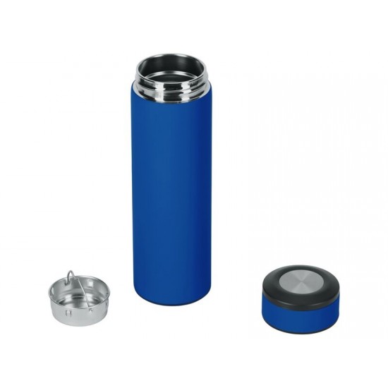 Вакуумный термос Vacuum Flask C1, soft touch, 420мл, синий