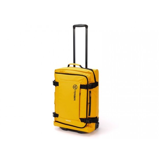 Сумка на колесах TORBER Mobi, желтый, полиэстер 900D с PU покрытием, 60 х 38 х 25,5 см, 57 л