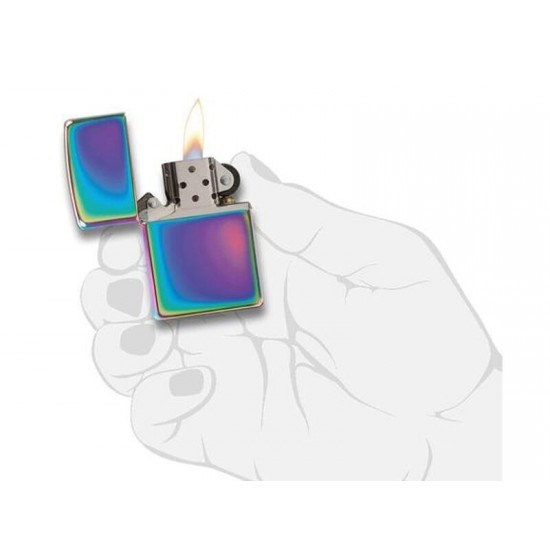 Зажигалка ZIPPO Classic с покрытием Spectrum™, латунь/сталь, разноцветная, глянцевая, 38x13x57 мм