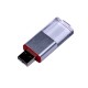 USB-флешка промо на 64 ГБ прямоугольной формы, выдвижной механизм, красный
