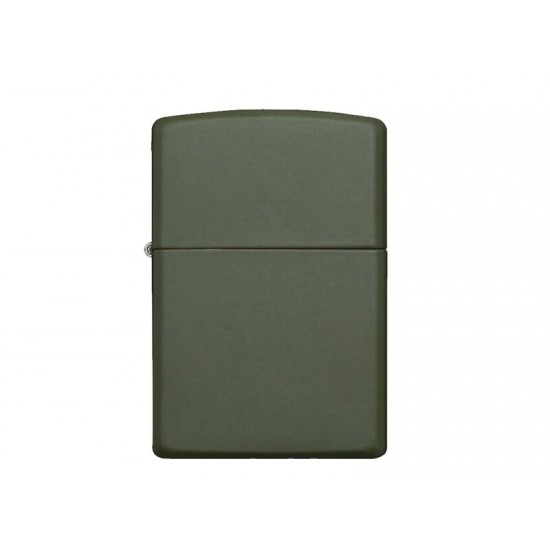 Зажигалка ZIPPO Classic с покрытием Green Matte, латунь/сталь, зелёная, матовая, 38x13x57 мм