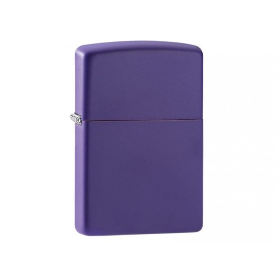 Зажигалка ZIPPO Classic с покрытием Purple Matte, латунь/сталь, фиолетовая, матовая, 38x13x57 мм