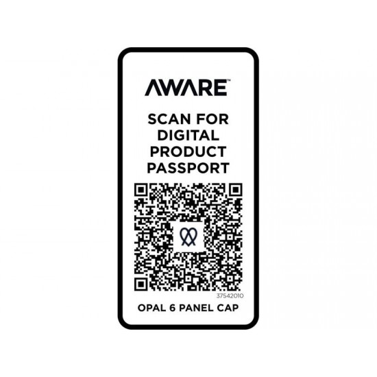 Opal с 6 панелями Aware™ кепка из переработанных материалов - Белый