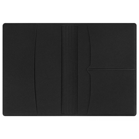 Обложка для паспорта с RFID защитой отделений для пластиковых карт Favor, черная