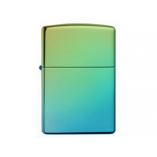 Зажигалка ZIPPO Classic с покрытием High Polish Teal, латунь/сталь, зелёная, глянцевая, 38x13x57 мм