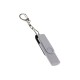 USB-флешка на 32 Гб 2 в 1 поворотный механизм, c дополнительным разъемом Type-C с одноцветным металлическим клипом, белый
