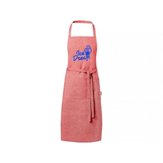 Pheebs 200 g/m² recycled cotton apron, красный яркий