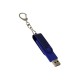 USB-флешка на 16 Гб 2 в 1 поворотный механизм, c дополнительным разъемом Type-C с одноцветным металлическим клипом, синий