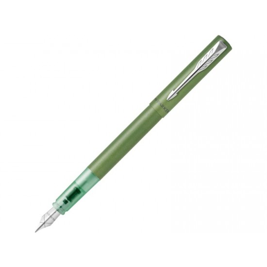 Перьевая ручка Parker Vector XL Green CT, цвет чернил blue, перо: F, в подарочной упаковке.