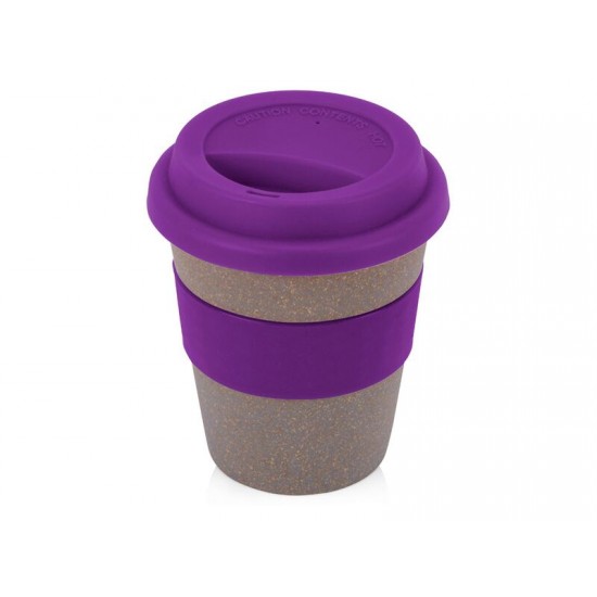Стакан с силиконовой крышкой Café, фиолетовый