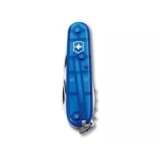 Нож перочинный VICTORINOX Spartan, 91 мм, 12 функций, полупрозрачный синий