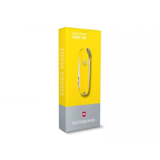 Нож-брелок VICTORINOX Classic SD Colors Sunny Side, 58 мм, 7 функций, жёлтый
