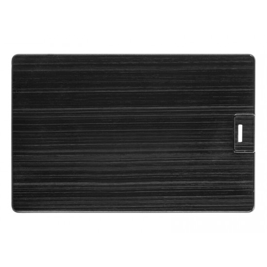 Флеш-карта USB 2.0 16 Gb в виде металлической карты Card Metal, черный
