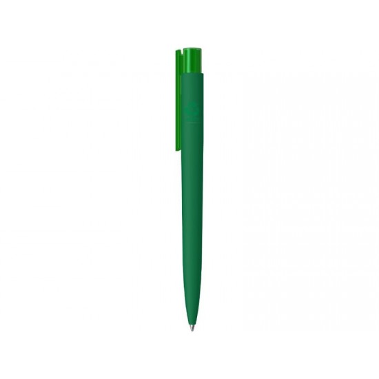 Шариковая ручка RECYCLED PET PEN PRO K transparent GUM soft-touch, зеленый