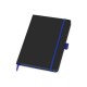 Блокнот ColorNote Black, твердая обложка A5, 80 листов, черный с синим
