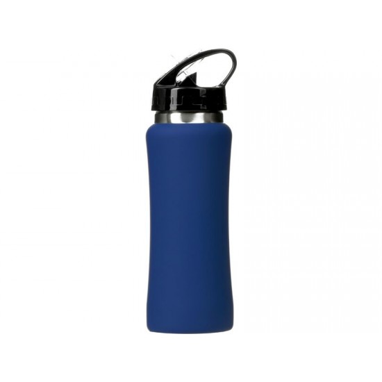 Бутылка для воды Bottle C1, сталь, soft touch, 600 мл, темно-синий