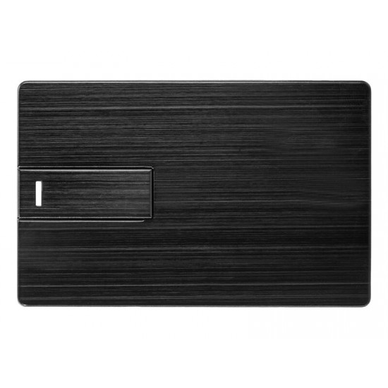 Флеш-карта USB 2.0 16 Gb в виде металлической карты Card Metal, черный