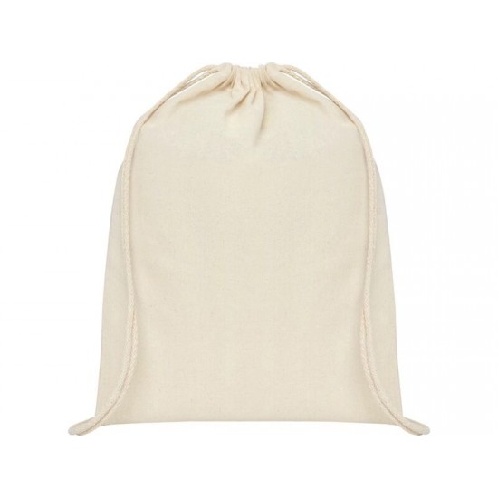 Рюкзак со шнурком Tenes из хлопка плотностью 140 г/м², natural