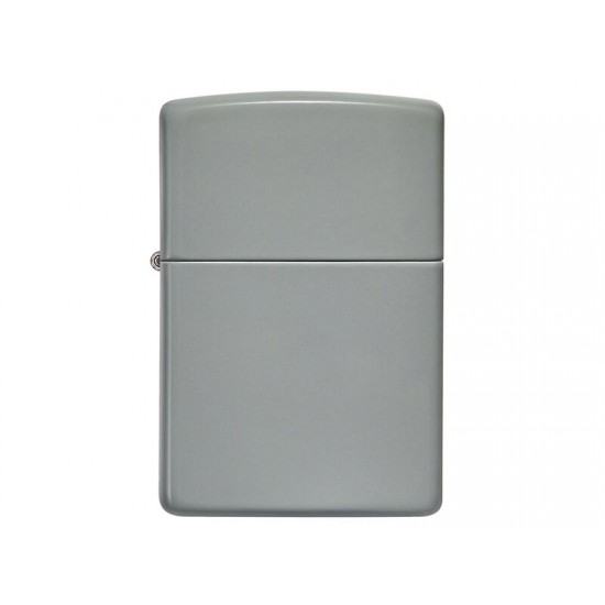 Зажигалка ZIPPO Classic с покрытием Flat Grey, латунь/сталь, серая, глянцевая, 38x13x57 мм