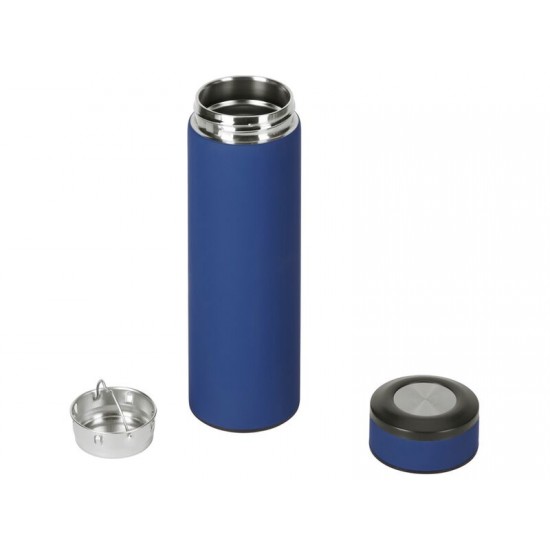 Вакуумный термос Vacuum Flask C1, soft touch, 420мл, темно-синий
