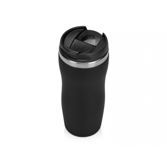 Термокружка Mony Steel 350 мл, soft touch, черный (Р)