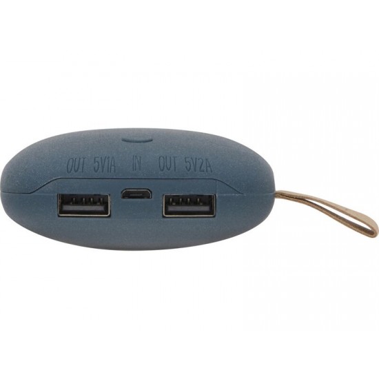 Универсальное зарядное устройство power bank в форме камня. 7800MAH. Dark gray