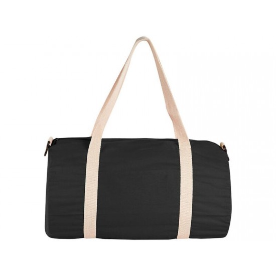 Хлопковая сумка Barrel Duffel, черный/бежевый