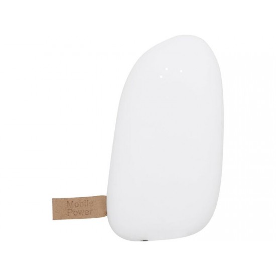 Универсальное зарядное устройство power bank в форме камня. 5200MAH. white