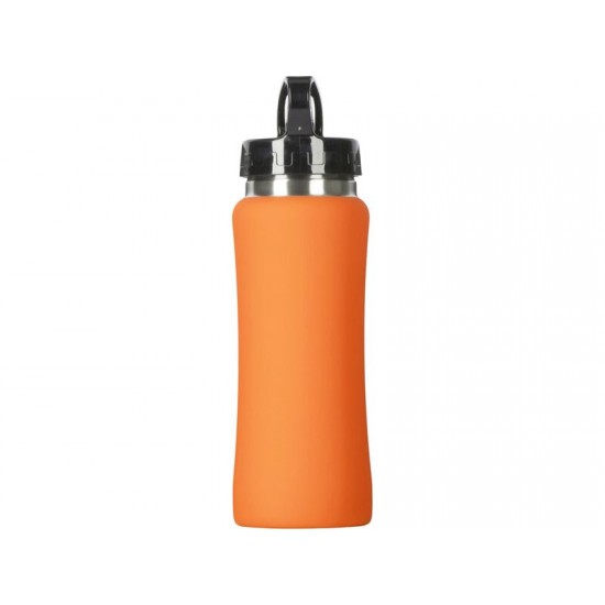 Бутылка для воды Bottle C1, сталь, soft touch, 600 мл, оранжевый