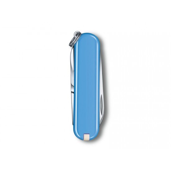 Нож-брелок VICTORINOX Classic SD Colors Summer Rain, 58 мм, 7 функций, голубой