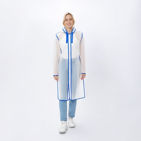Дождевик Providence 2.0, прозрачный/синий с чехлом